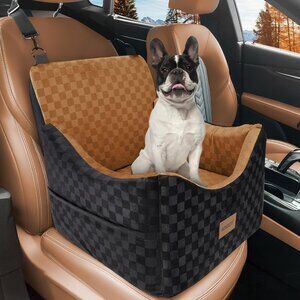 Elevated Dog Car Seat for Small/Medium Dogs up to 35 lbs